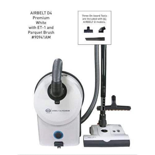 SEBO AIRBELT D4 Premium White Canister Vacuum 90641AM