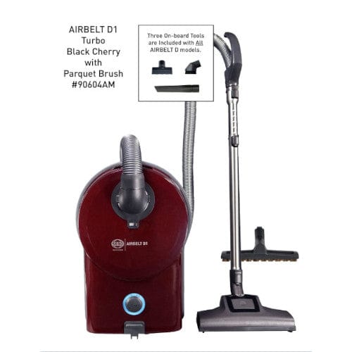 SEBO AIRBELT D1 Turbo Premium Canister Vacuum Black Cherry 90604AM 