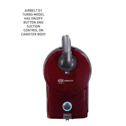 SEBO AIRBELT D1 Turbo Premium Canister Vacuum Black Cherry 90604AM - Ace Vacuum and Sewing