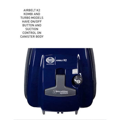 SEBO Airbelt K2 Kombi Canister Vacuum Cleaner Dark Blue 90693AM