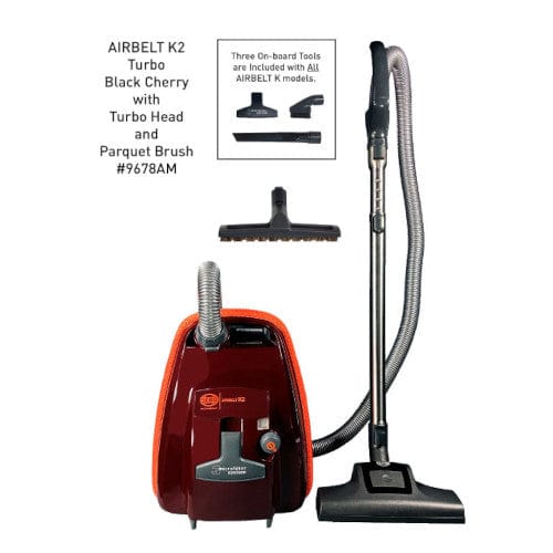 SEBO Airbelt K2 Turbo Canister Vacuum Cleaner Black Cherry 9678AM